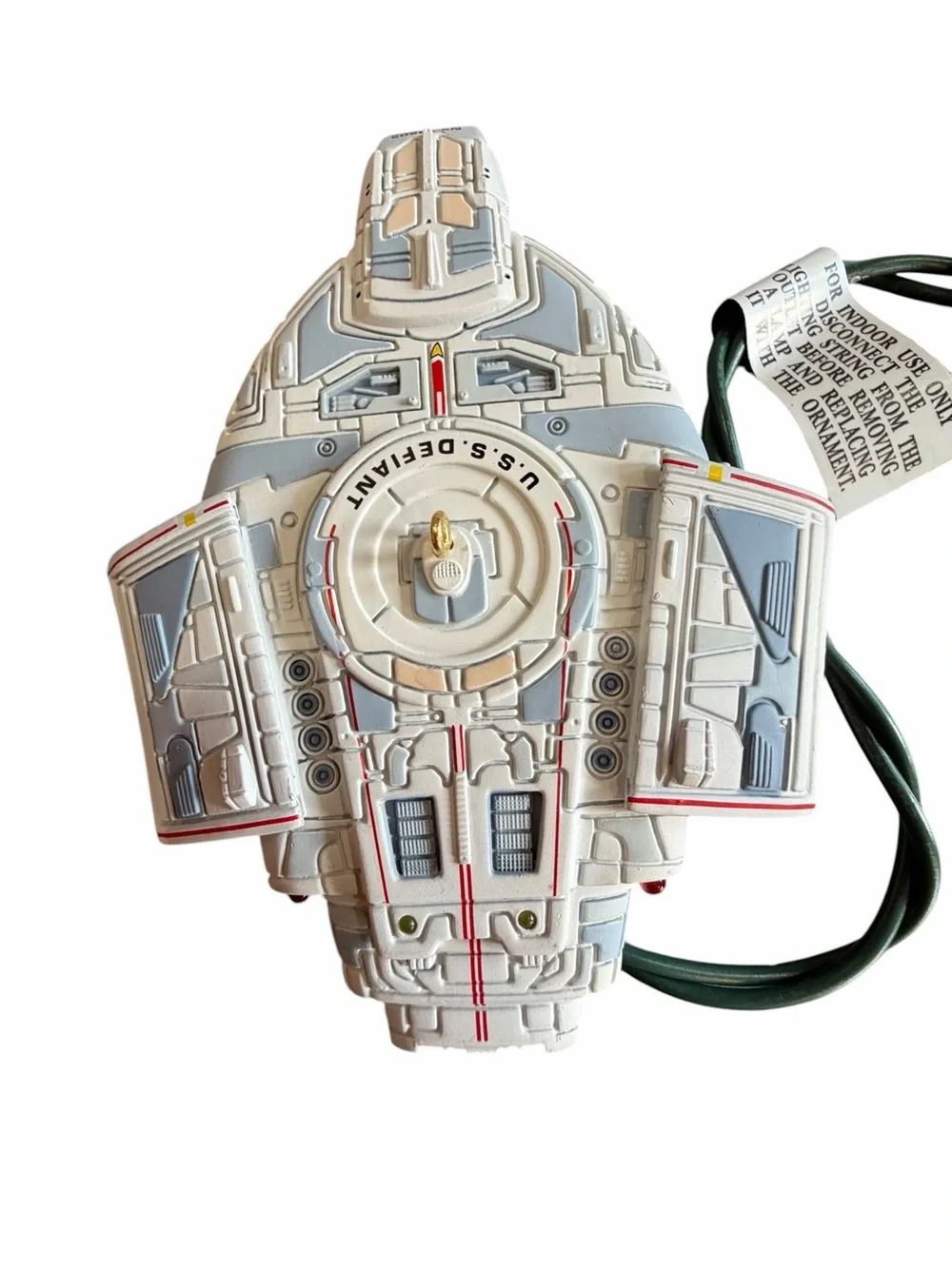 1997 Hallmark Star Trek Deep Space Nine USS Defiant Magic Light Ornament